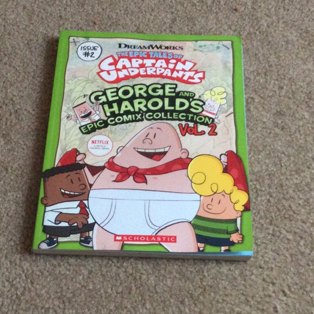 Scholastic Captain Underpants Comic Collection Vol 2 - Green and Red Cover